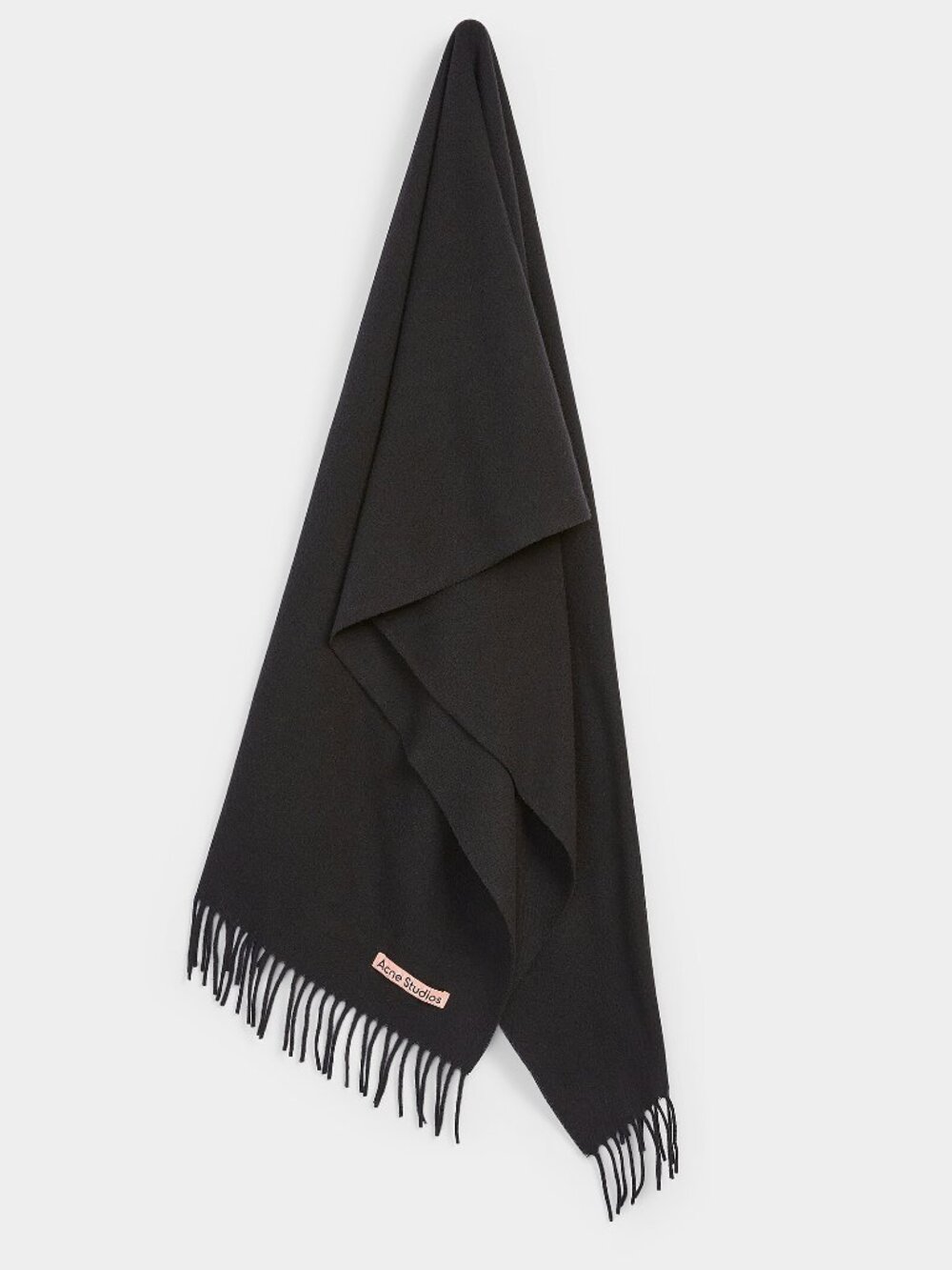 BNWT AW25 ACNE STUDIOS PINK PATCH OVERSIZED WOOL SCARF BLACK